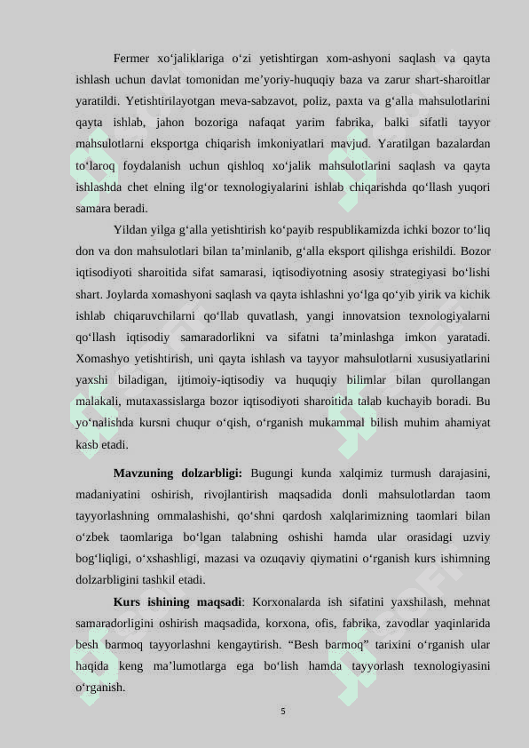 Xamirli taomlardan “besh barmoq” tayyorlash texnologiyasi 4
