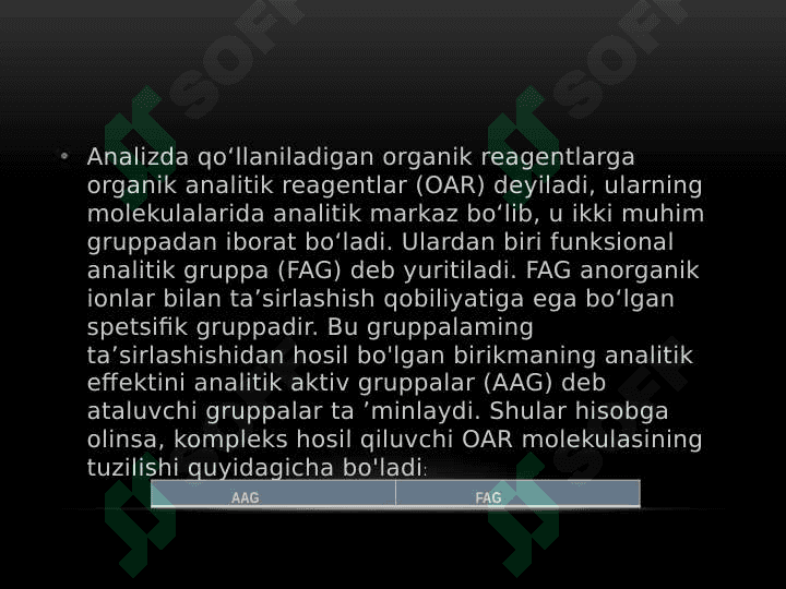 Analitik kimyoda organik reagentlar 7