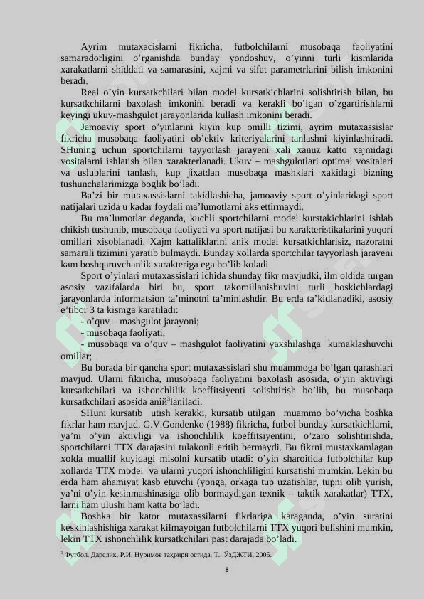 FUTBOL MASHG’ULOTLARIDA TEZKORLIKNI TARBIYALASH USULLARI 8