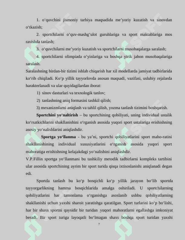 Qisqa masofaga yugurish texnikasini takomillashtirish asoslari 7