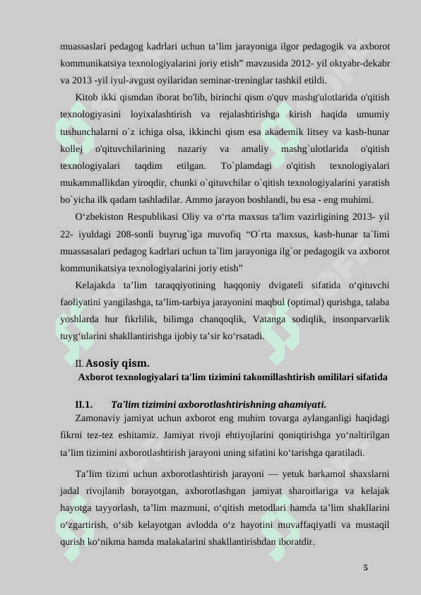 Kasb-hunar kollejlarida “Axborot xavfsizligini” o`qitish metodikasini ishlab chiqish 5