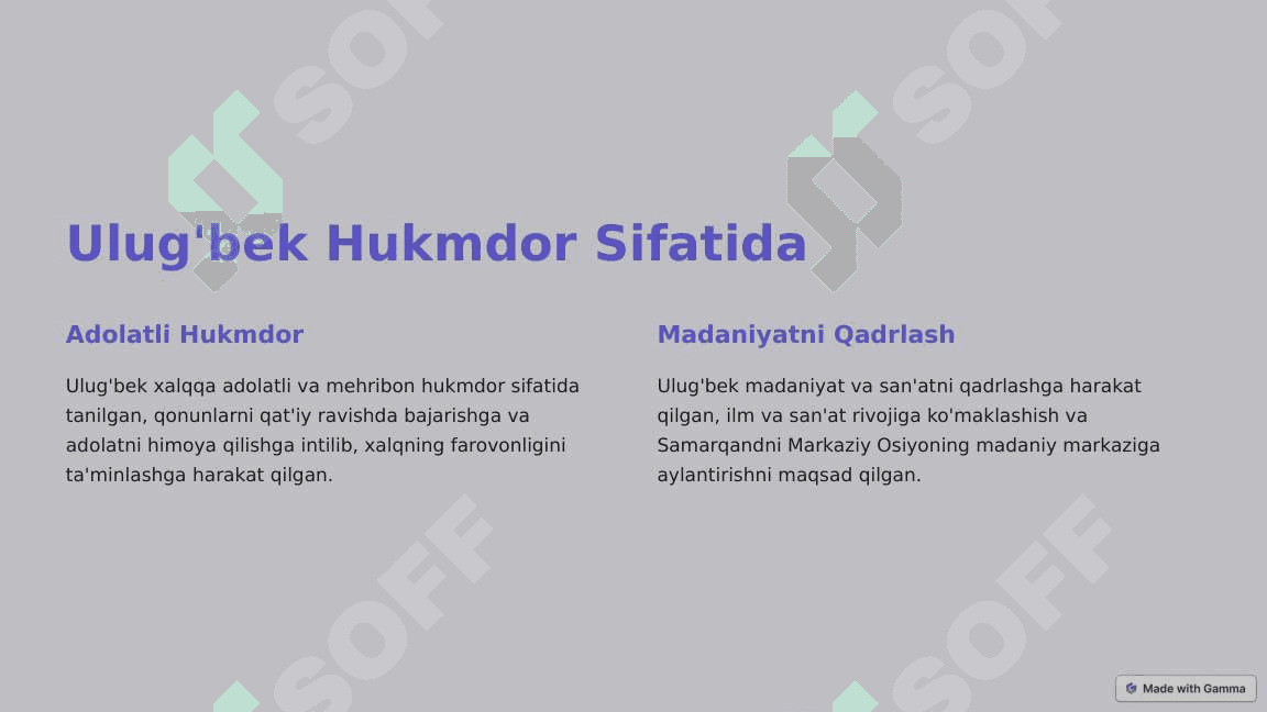 Mirzo Ulug'bek: Davlat Arbobidan Buyuk Olimgacha 3