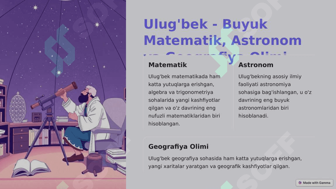 Mirzo Ulug'bek: Davlat Arbobidan Buyuk Olimgacha 4