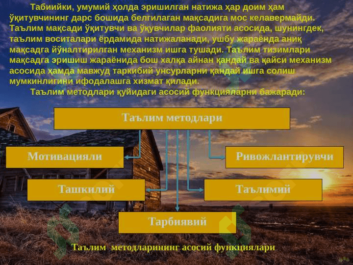 ТАЪЛИМ МЕТОДЛАРИ ВА ВОСИТАЛАРИ 7