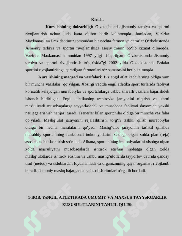 Yengil atletikada umumiy maxsus tayyorgarlik mashqlari bo‘yicha mahoratni oshirish 3