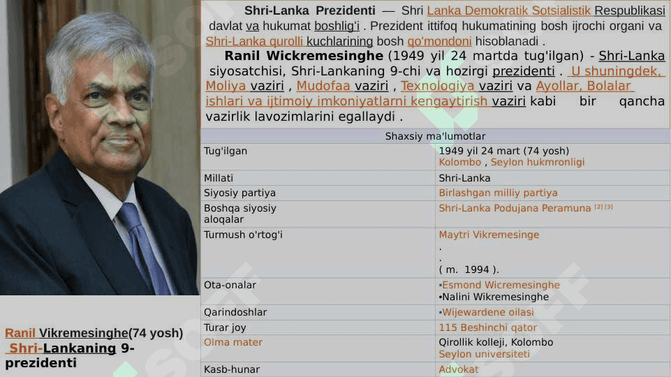 Shri Lanka bojxona siyoati 6
