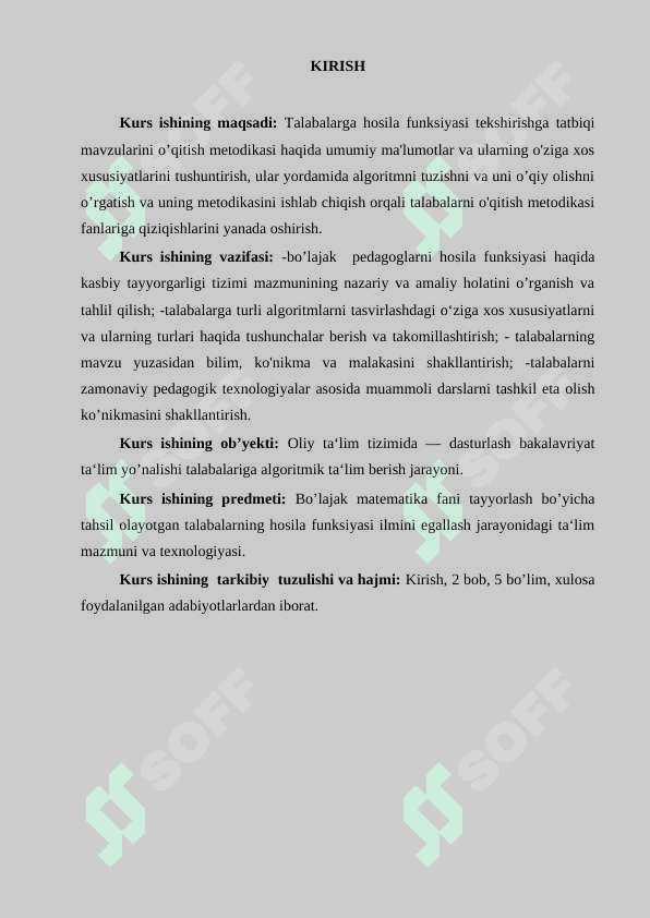 Hosila funksiyasini tekshirishga tatbiqi mavzularini oʻqitish metodikasi 5