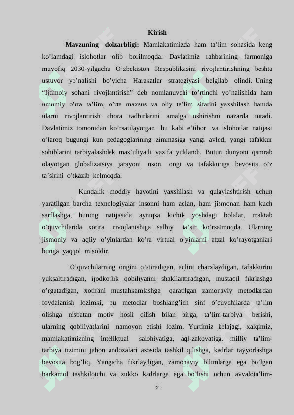 Xotira jarayonlari va uning ekisprimental tajribada o’rganilishi 2