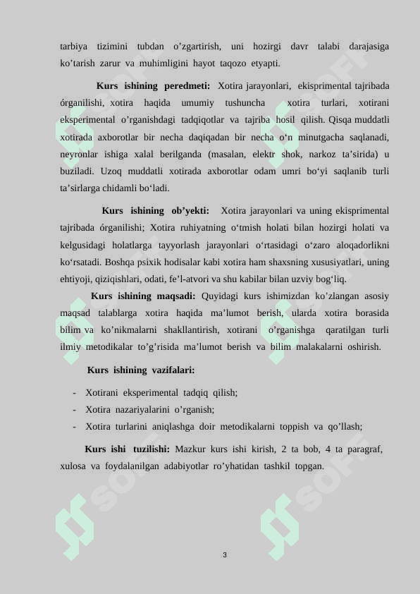 Xotira jarayonlari va uning ekisprimental tajribada o’rganilishi 3