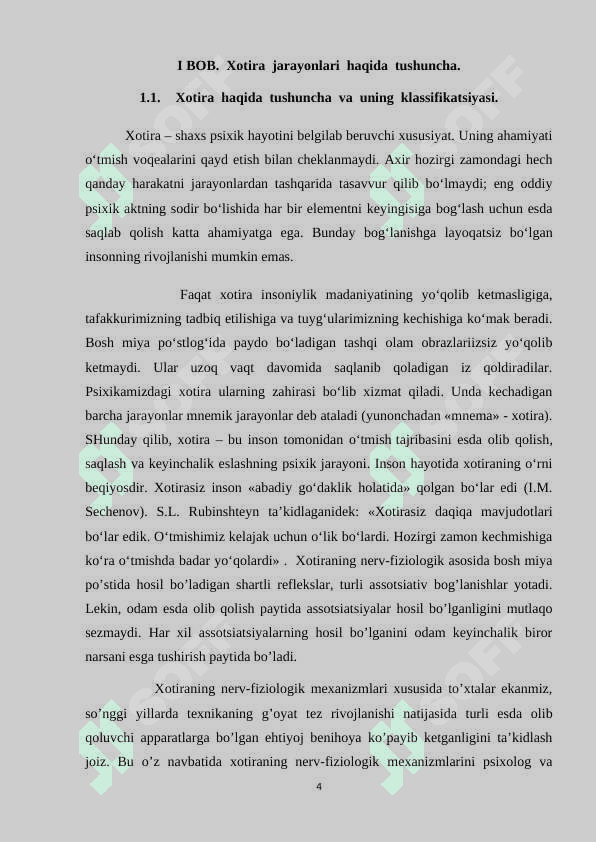 Xotira jarayonlari va uning ekisprimental tajribada o’rganilishi 4