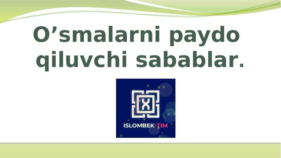 Oʼsimtalarni paydo qiluvchi sabablar.