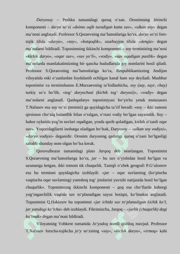 Buxoro viloyati toponimlari 4