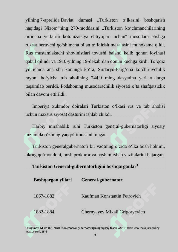 Turkiston general-gubermatorligi devonxonasi hujjatlari 7