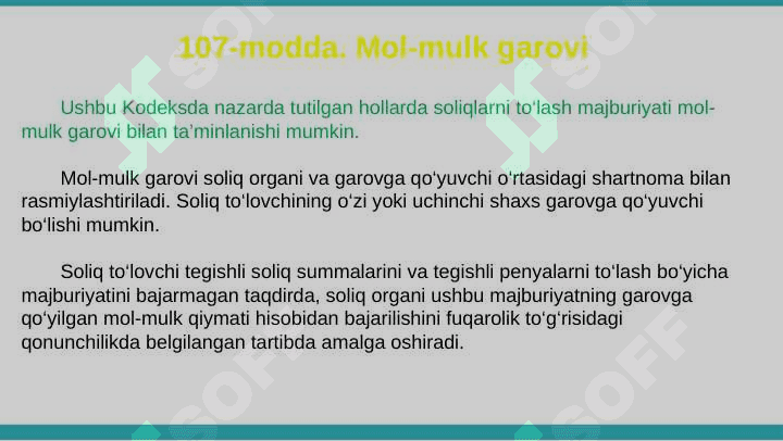 soliq majburiyatining bajarilishini ta’minlash 6