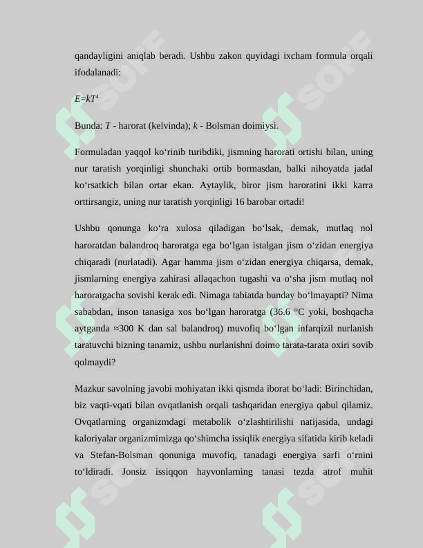 Issiqlik nurlanishi 4