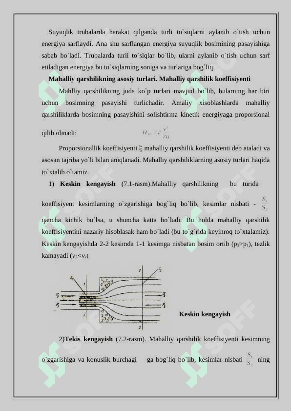 Mahalliy gidravlik qarshiliklar 2