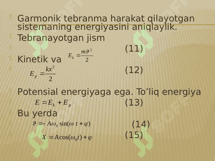 Fizik va matematik mayatniklar. 7