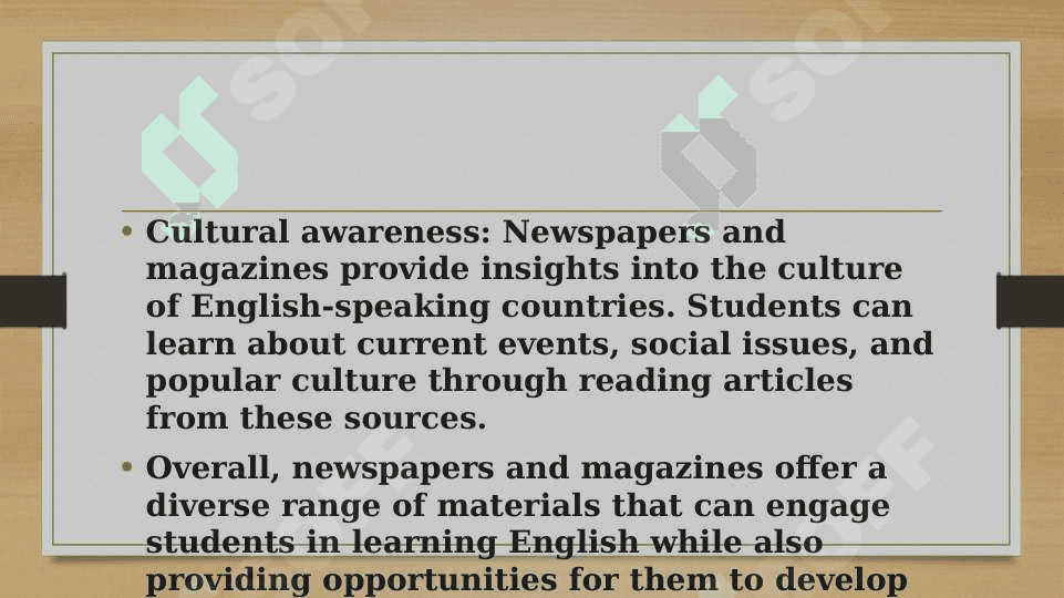 TEACHING CULTURE TO EFL STUDENTS THROUGH NEWSPAPERS AND MEGAZINES. 6