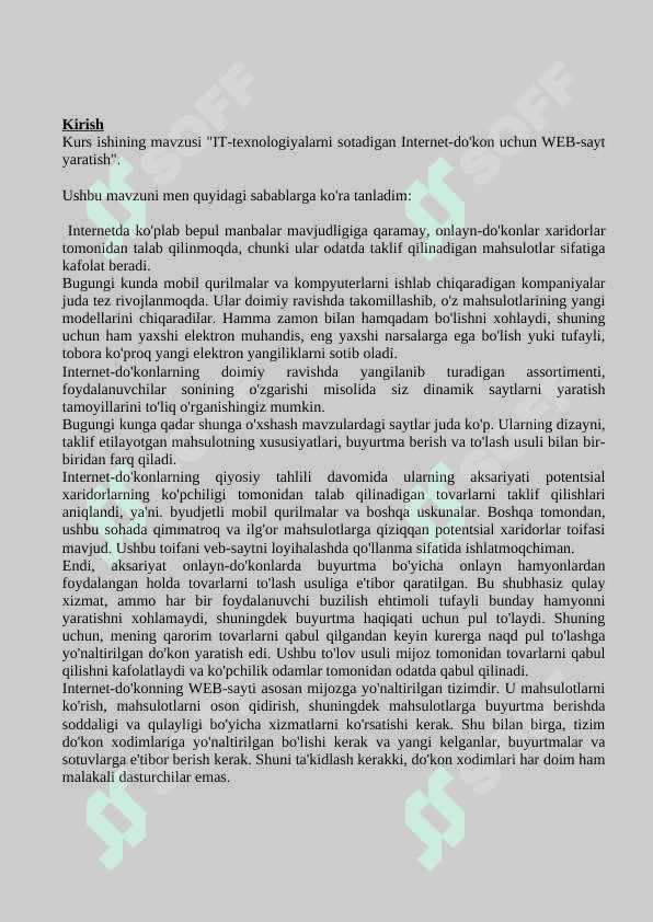 “OpenShop” internet-do'koni  web-saytini loyihalash 3