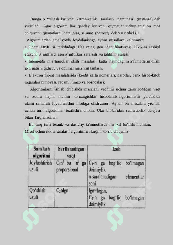 Berilganlarning strukturasi uchun algaritim 7