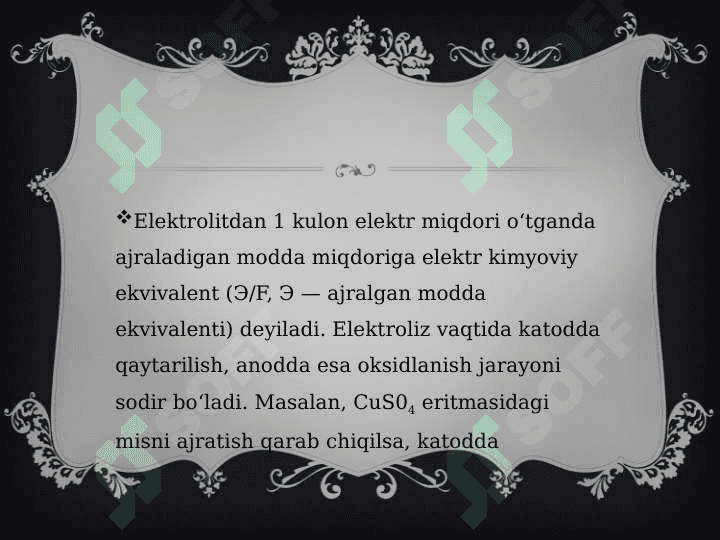 Elektrolitik ajatish va konsentrlash 5