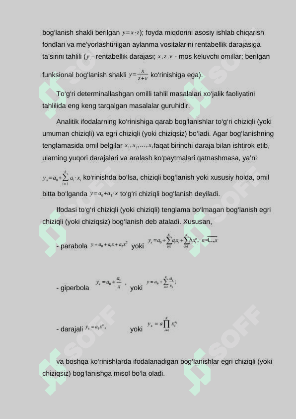 Standart masshtabdagi regressiya tenglamasi 4