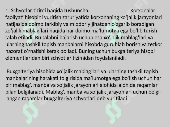 Buxgalteriya hisobi schyotlari va ikki yoqlama yozuv 2