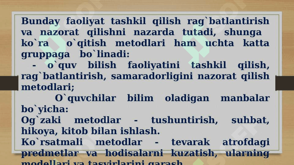 BOSHLANGʻICH TAʼLIM PEDAGOGIKASI OʻQITISH METODLARI 5