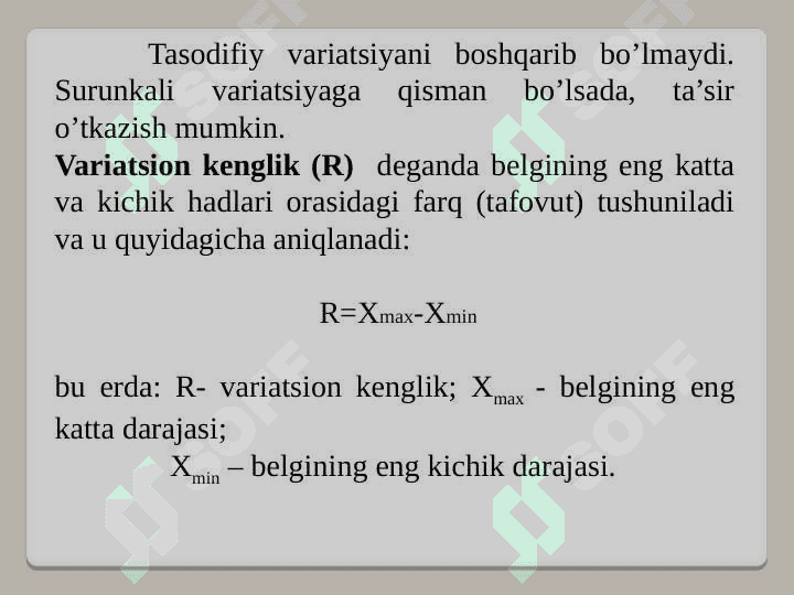Variatsiya ko‘rsatkichlari va dispersion tahlil asoslari 3