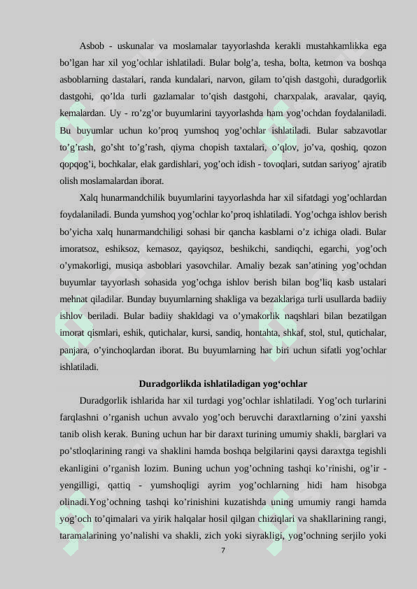 Yog‘och o‘ymakorligida ishlatiladigan rejalash va ishlov berish asbob-uskunalari 7