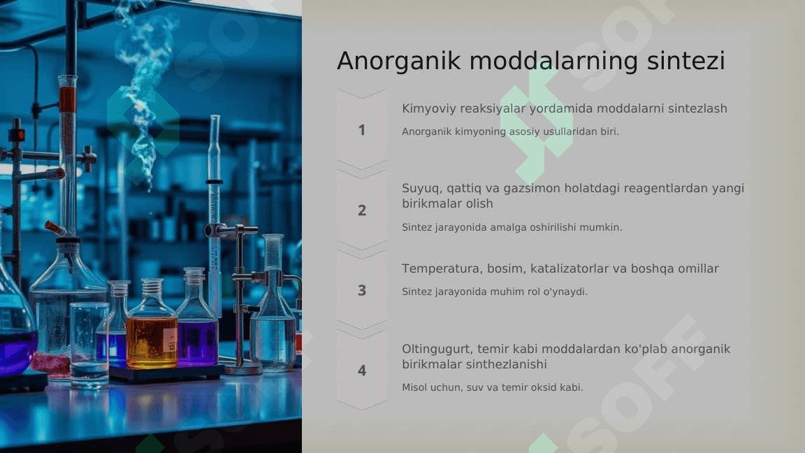 Anorganik kimyo fanining predmeti, rivojlanish davrlari va metodlari 8