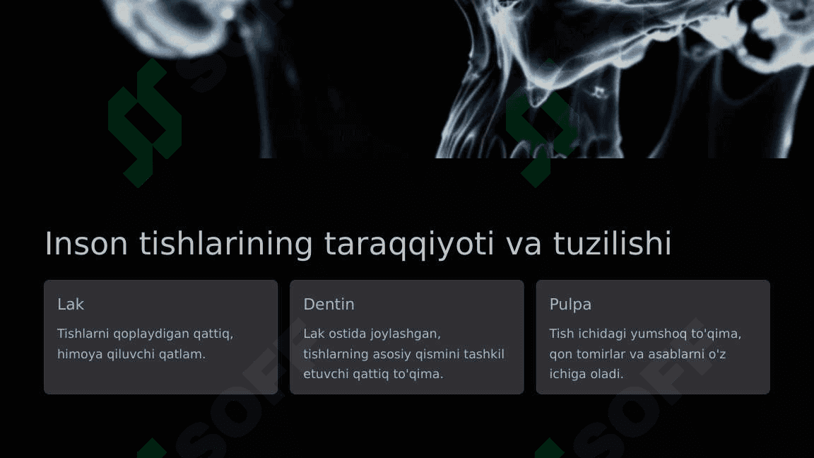 Tishlar va hazm a'zolarining taraqqiyotiga tashqi muhit omillarining ta'siri 4