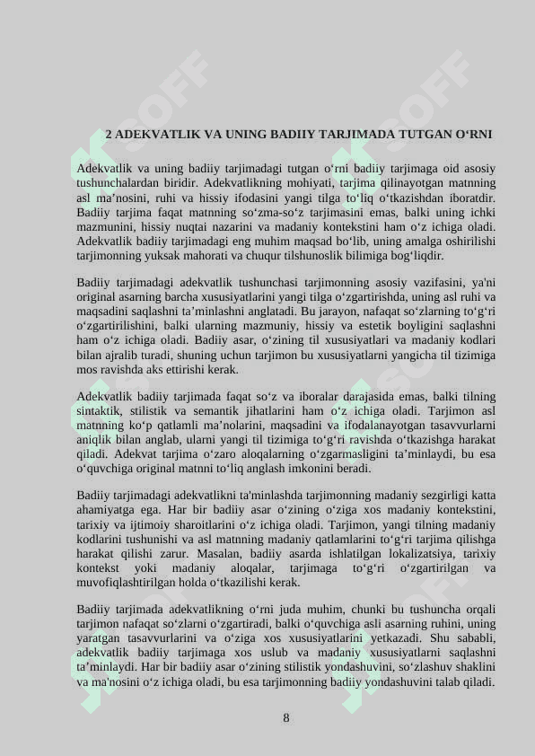 Badiiy tarjimada muqobillik va adekvatlik 8