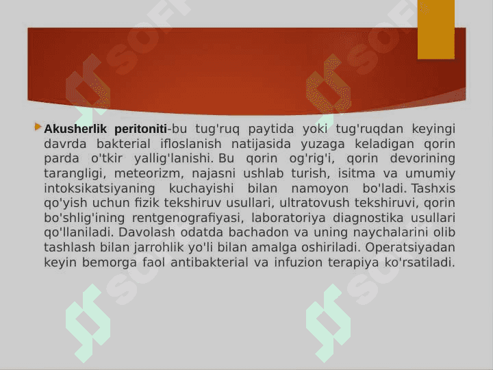 Ginekologik peritonitlar 2