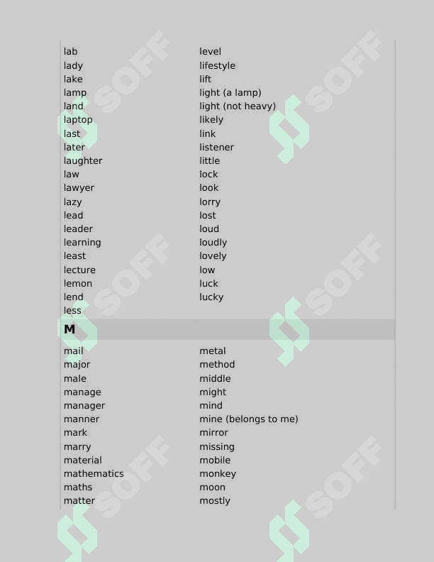 CEFR A2 Word List 8