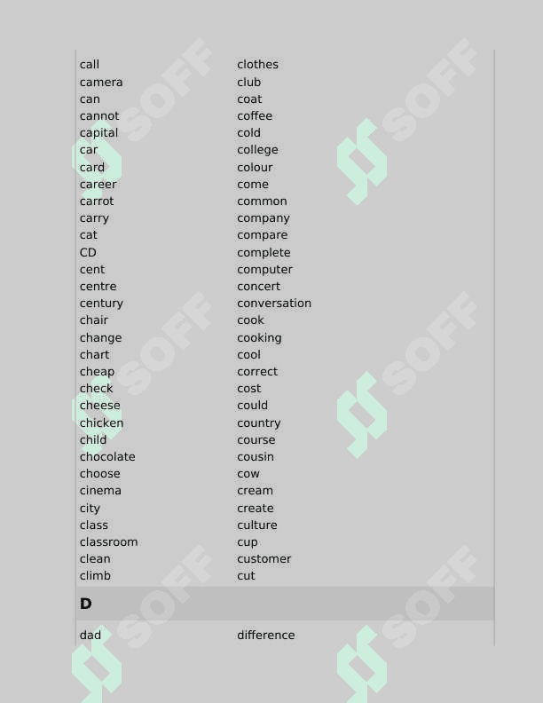 A1-A2 Level Word List 3