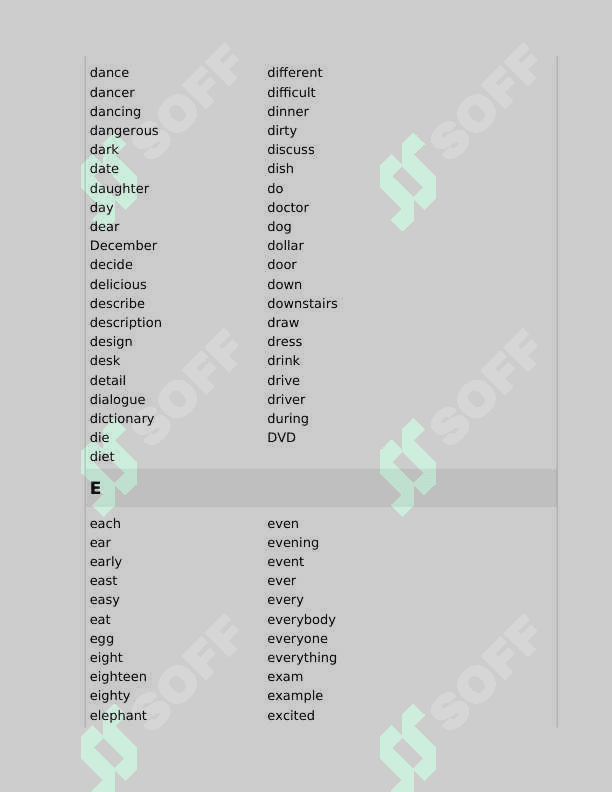 A1-A2 Level Word List 4