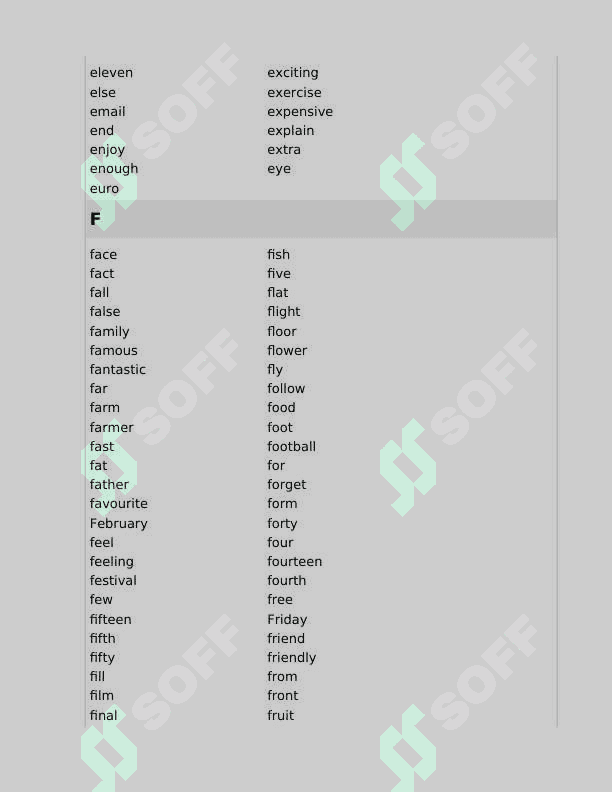 A1-A2 Level Word List 5