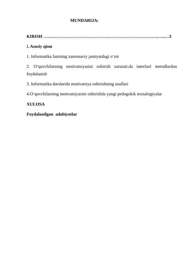 Informatika darslarida o'quvchilar motivatsiyasini oshirish 1