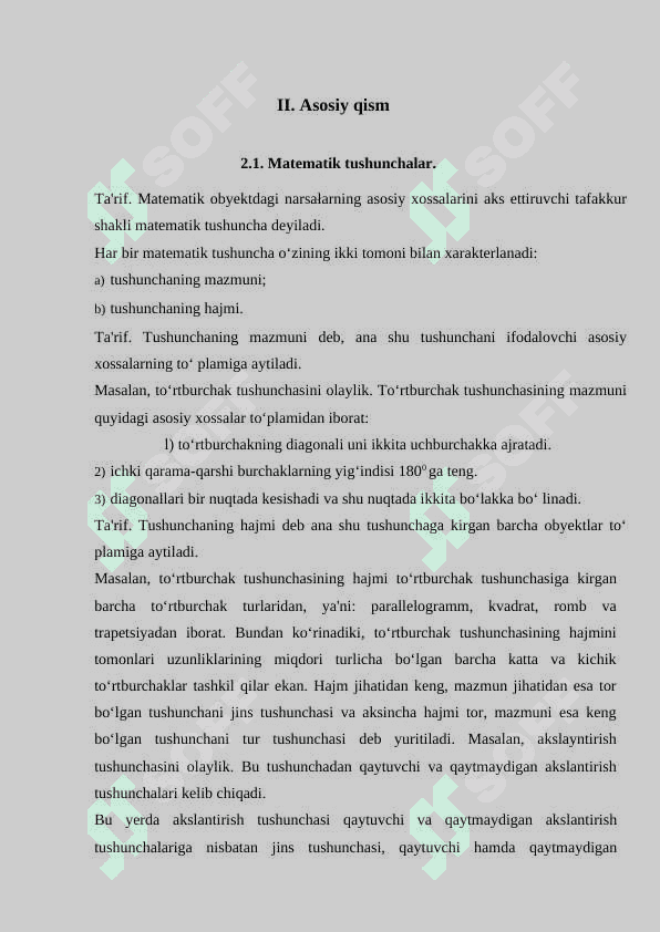 Matematika o‘qitishda umumlashtirishni abstraksiyalash va ularning ahamiyati. 6
