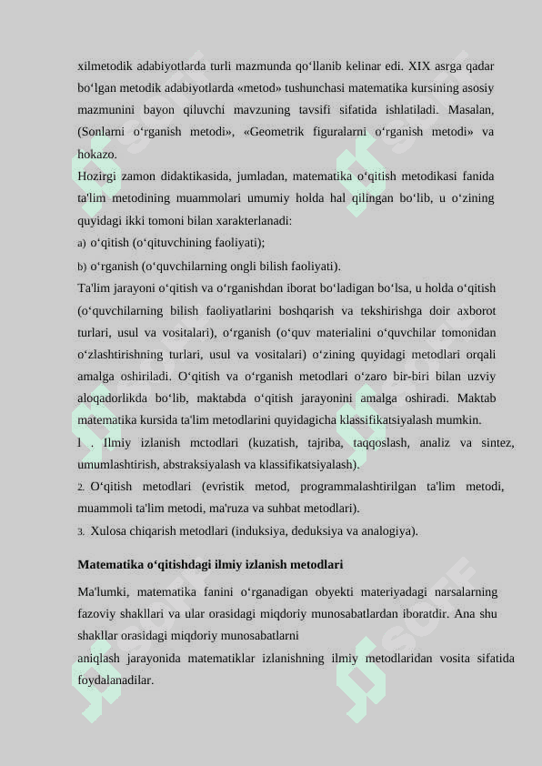 Matematika o‘qitishda umumlashtirishni abstraksiyalash va ularning ahamiyati. 8