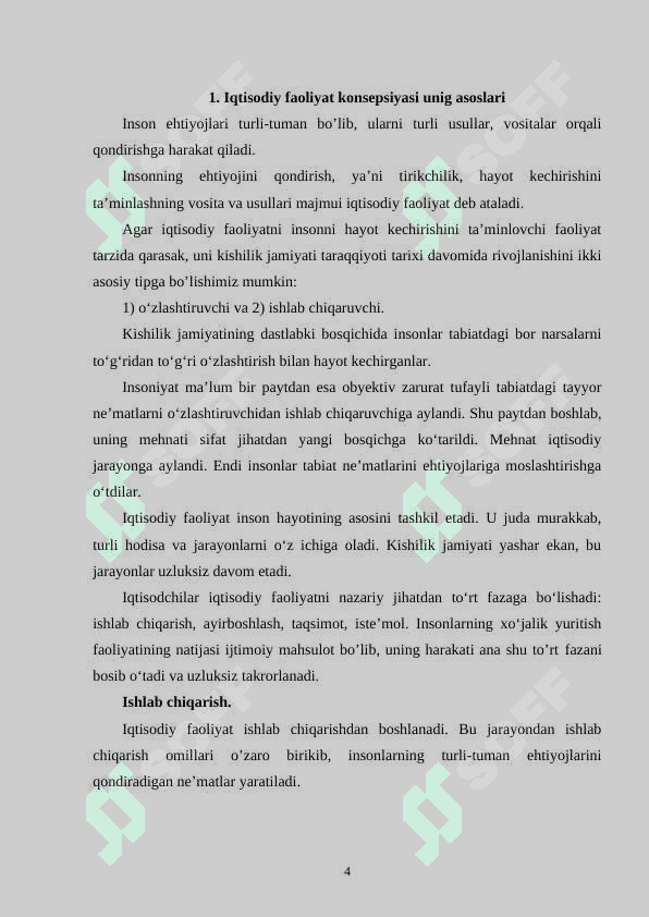 Iqtisodiy faoliyat va uning turlari 4