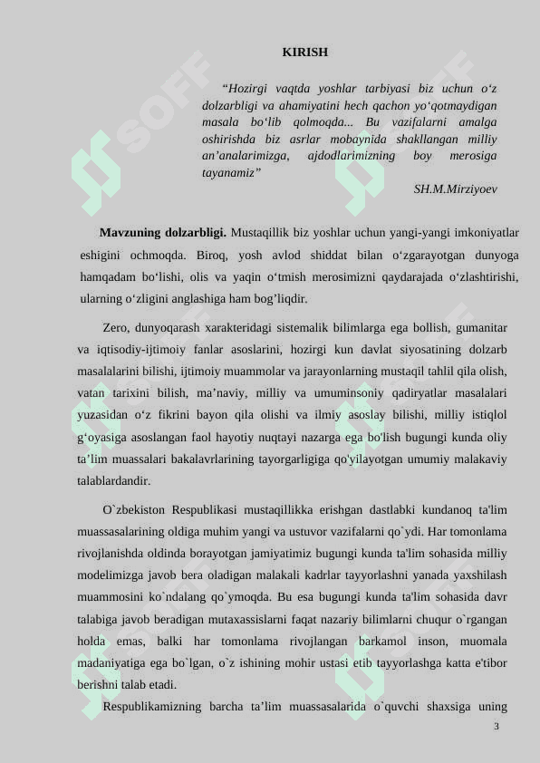 Pedagogik qobiliyatlarning o'qituvchi faoliyatidagi o'rni   KURS ISHI   tayyor 3