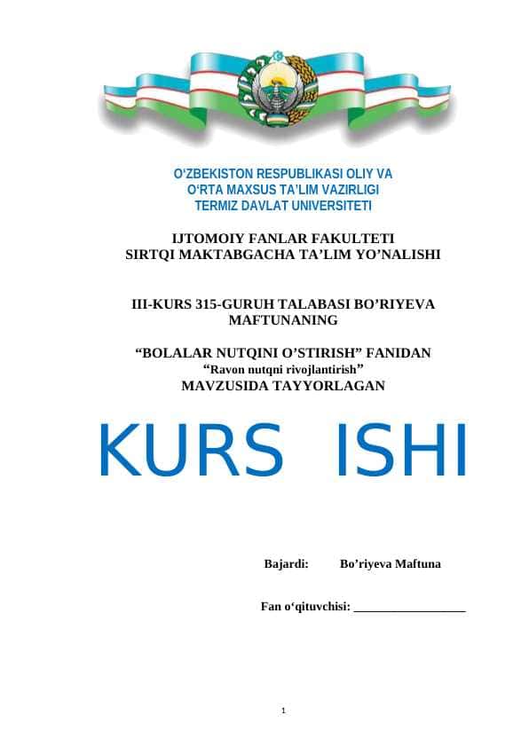 Ravon nutqni rivojlantirish