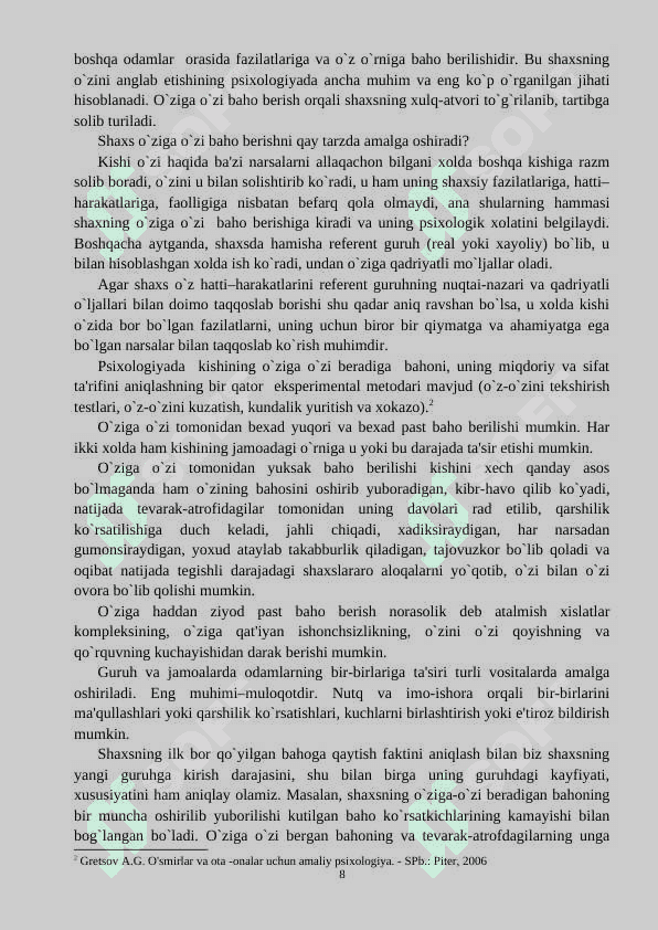 Shaxsning o’zini-o’zi kamol topdirishi. Inson tabiatiga turlicha qarashlar  -   КУРС ИШИ 8