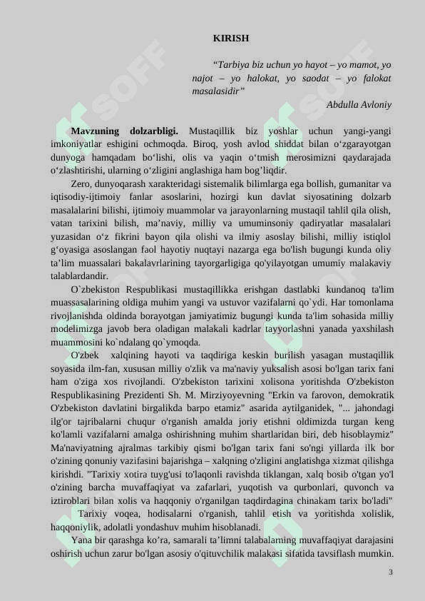 Tarix fanini o’qitishda ilg’or xorijiy tajribalar  KURS ISHI 3