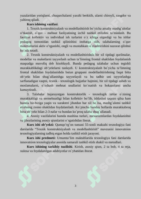 Texnik konstruksiyalash va modellashtirish 3