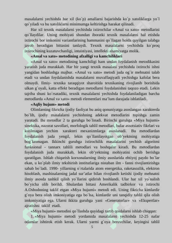 Texnik konstruksiyalash va modellashtirish 5