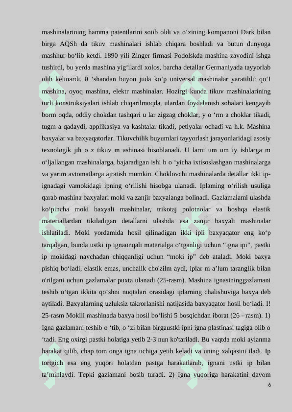 O’quvchilarga “tikuvchilikda ishlatiladigan asbob – uskunalar va ularni ishlatish” mavzusini o’qitishda noan’anviy o’qitish metodikasidan foydalanish 6