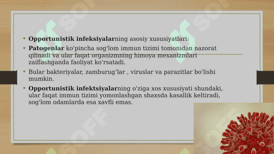 Immuntanqisliklarda opportunistik infeksiyalar kelib chiqishining molekulyar mexanizmi 3